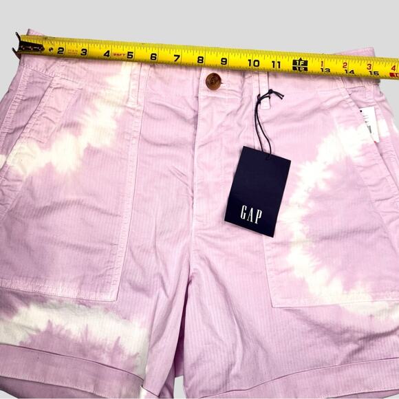 NWT Gap High Rise Utility Short 5” Khaki Shorts 6 Lavender Shortbread Pastel - Picture 5 of 10